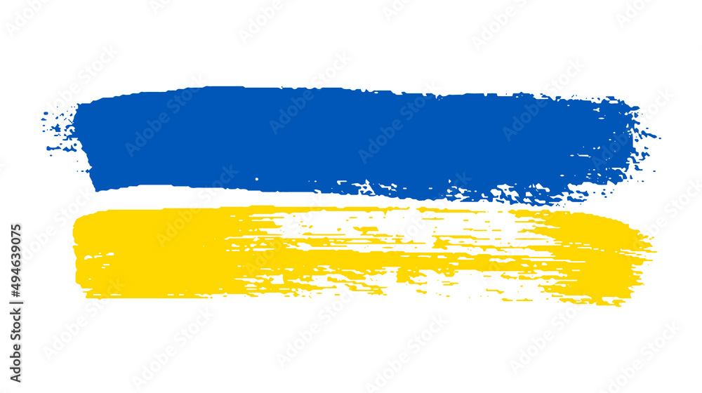 Obraz premium Ukrainian national flag in grunge style