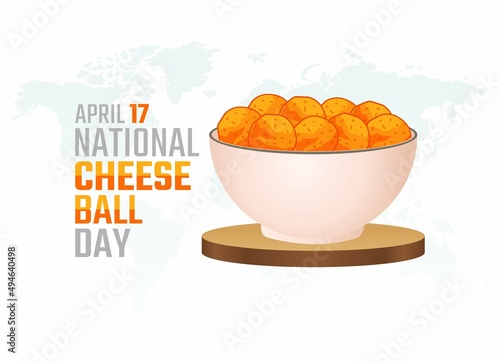 vector graphic of national cheese ball day good for national cheese ball day celebration. flat design. flyer design.flat illustration.