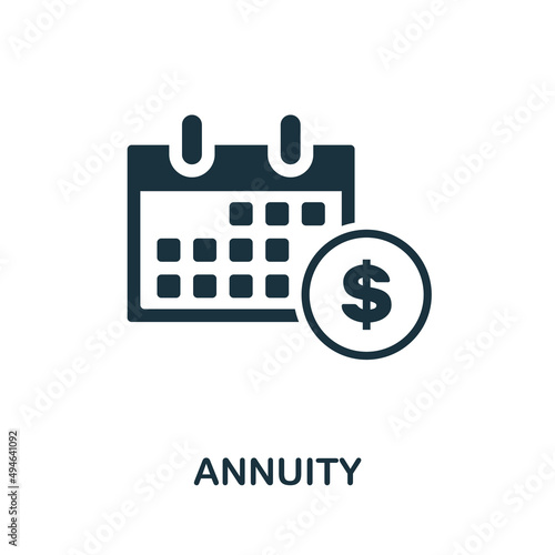Annuity flat icon. Colored element sign from auditors collection. Flat Annuity icon sign for web design, infographics and more.