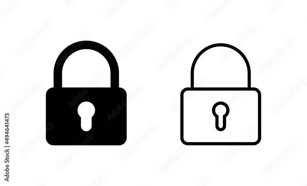Lock icon vector. Padlock sign and symbol. Encryption icon. Security symbol Lock icon vector. Padlock sign and symbol. Encryption icon. Security symbol
