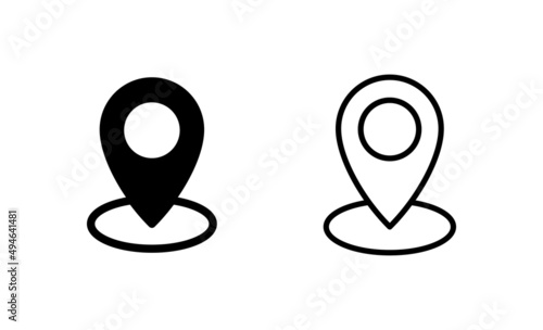 Maps and pin icon vector. location sign and symbol. geo locate, pointer icon.