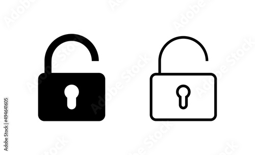 Unlock icon vector. Unlock sign and symbol. unlocked padlock icon