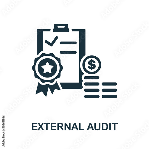 External Audit flat icon. Colored element sign from auditors collection. Flat External Audit icon sign for web design, infographics and more.