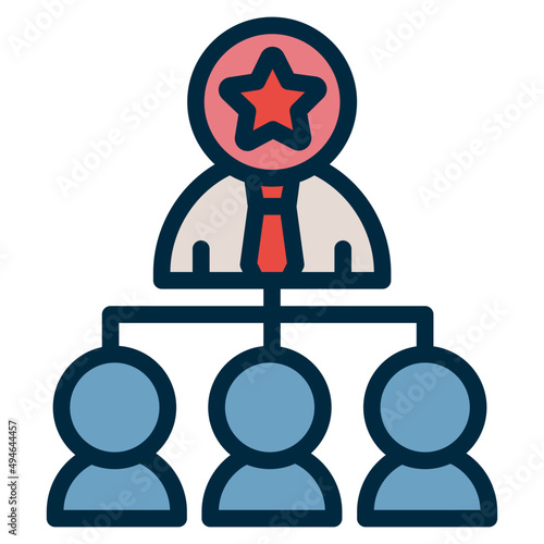 leader two tone icon