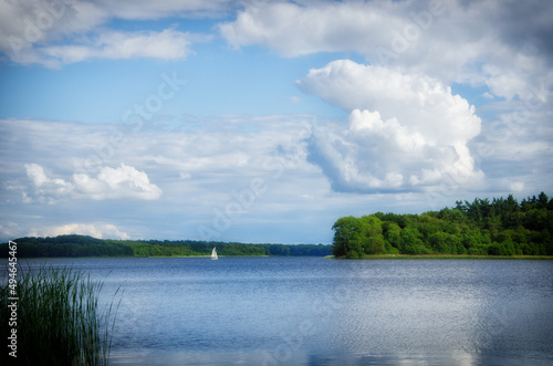 Quiet, tranquil summer mood at the Schaalsee in Schleswig-Holstein 