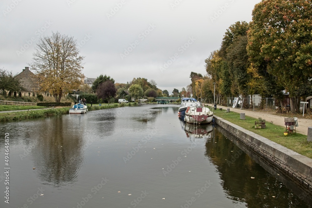 canal and boats in france