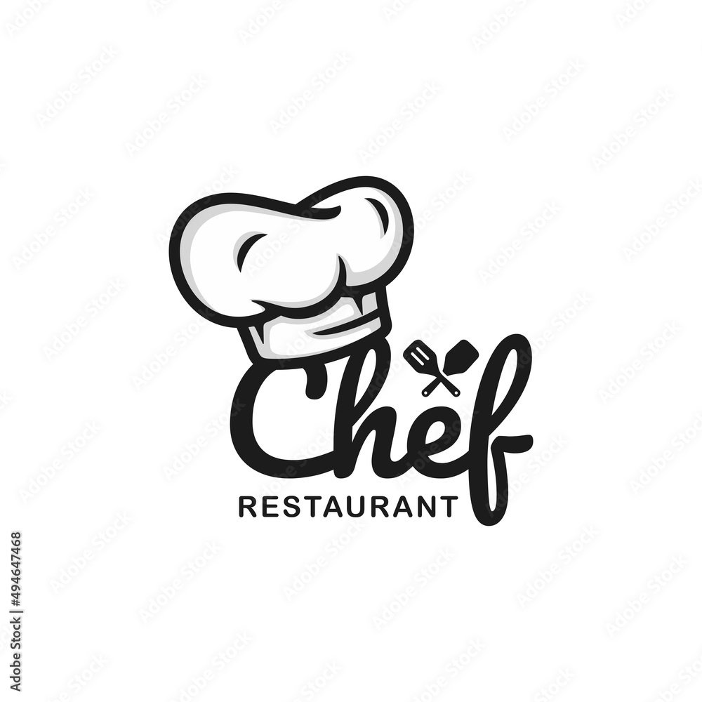 Obraz premium Chef logo design. Restaurant logo