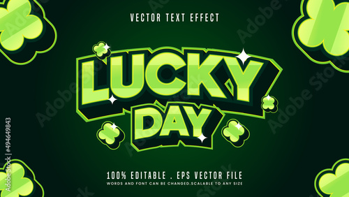 Luck Day editable text effect font style