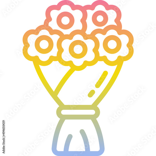 bouquet gradient icon