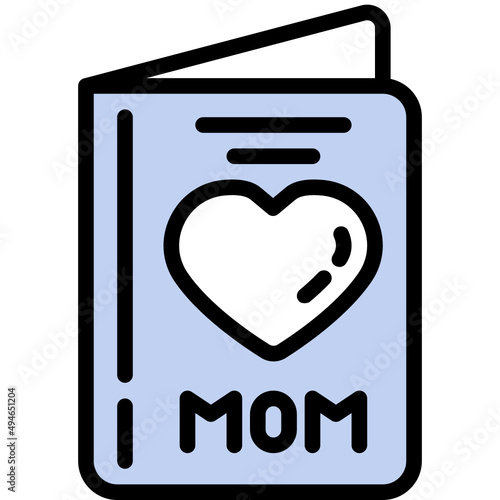 greeting card one color icon