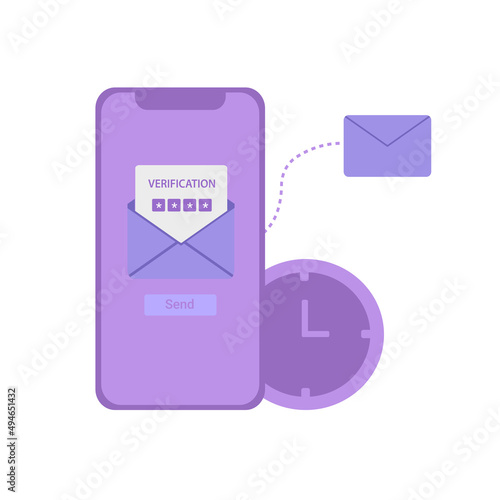OTP Authentication Security Illustration Concept 