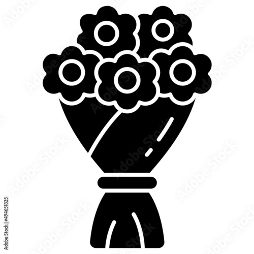 bouquet solid icon