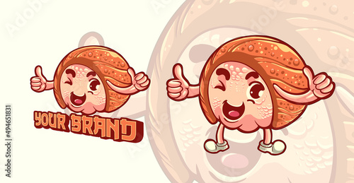 mascot sushi cartoon character