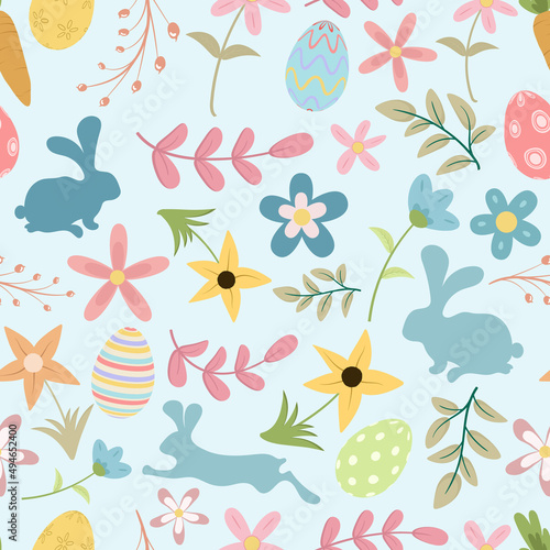 Cute seamless easter pattern background