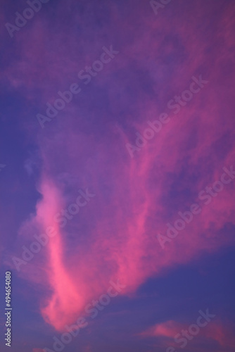 Incredible Gradient Purple and Blue Cloudy Sky with Sunset Afterglow