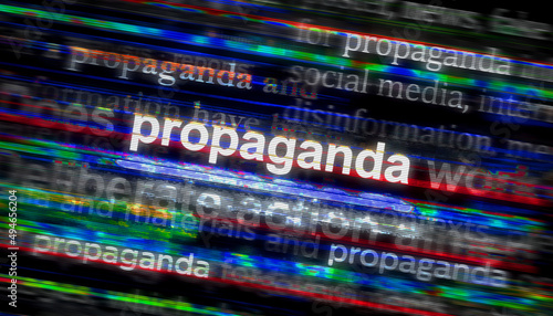 Εκτύπωση καμβά Headline titles media with propaganda 3d illustration