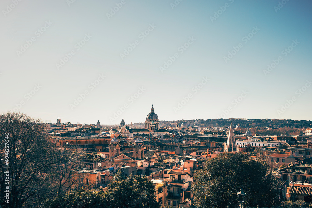 Naklejka premium panorama of city of rome
