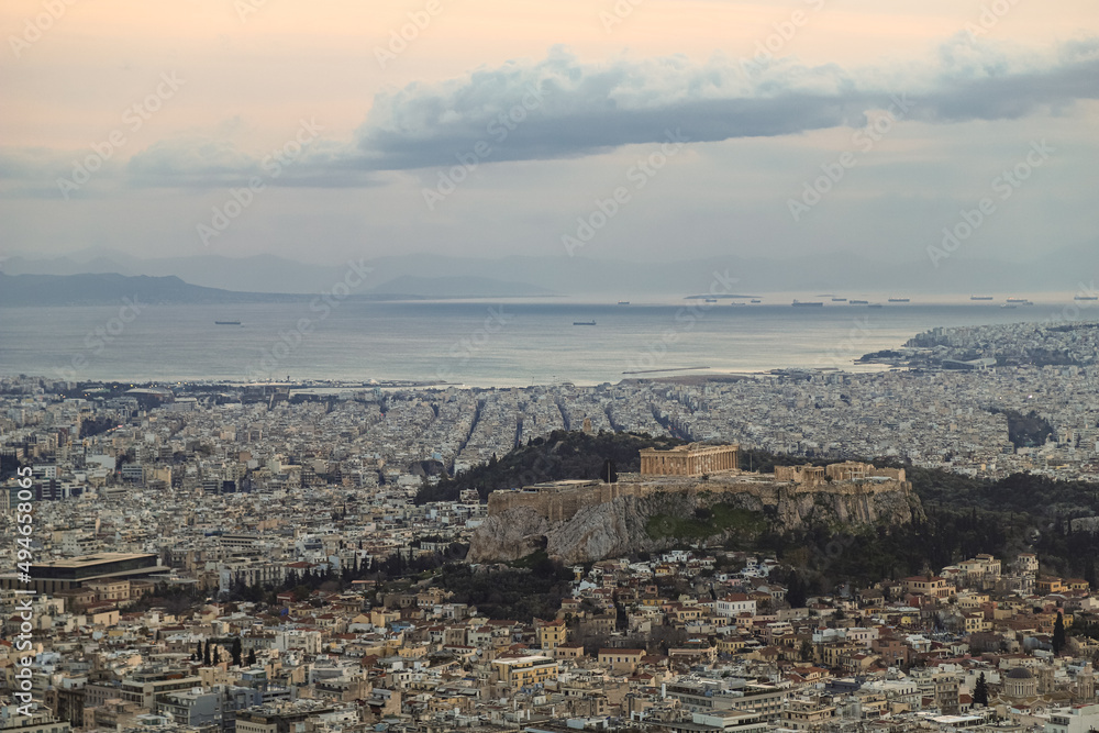 panorama of athens city