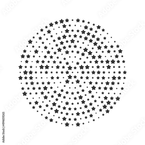 Halftone circles of stars. ...