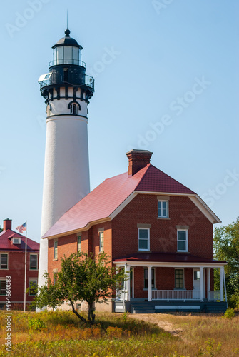 Wallpaper Mural Michigan lighthouse au sable lighthouse lighthouse with blue sky Torontodigital.ca