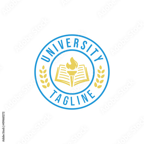 School emblem logo design vector illustration. Education logo. University logo