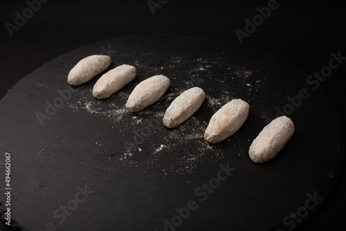 Cookies, delicious confectioner pastries, powdered sugar