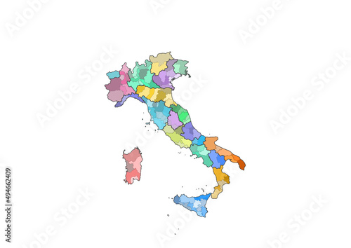 Mappa province Italia photo