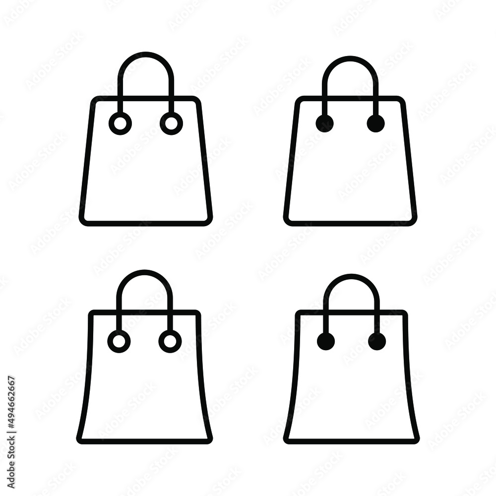 Shopping bag vector icon isolated Shopping bag vector icon isolated