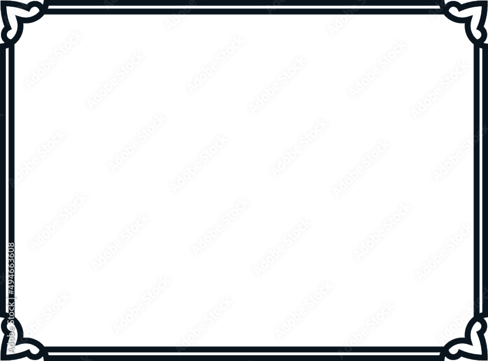 custom made wallpaper toronto digitalBorder frame. Vector frame isolated on white background