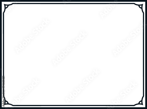 Border frame. Vector frame isolated on white background