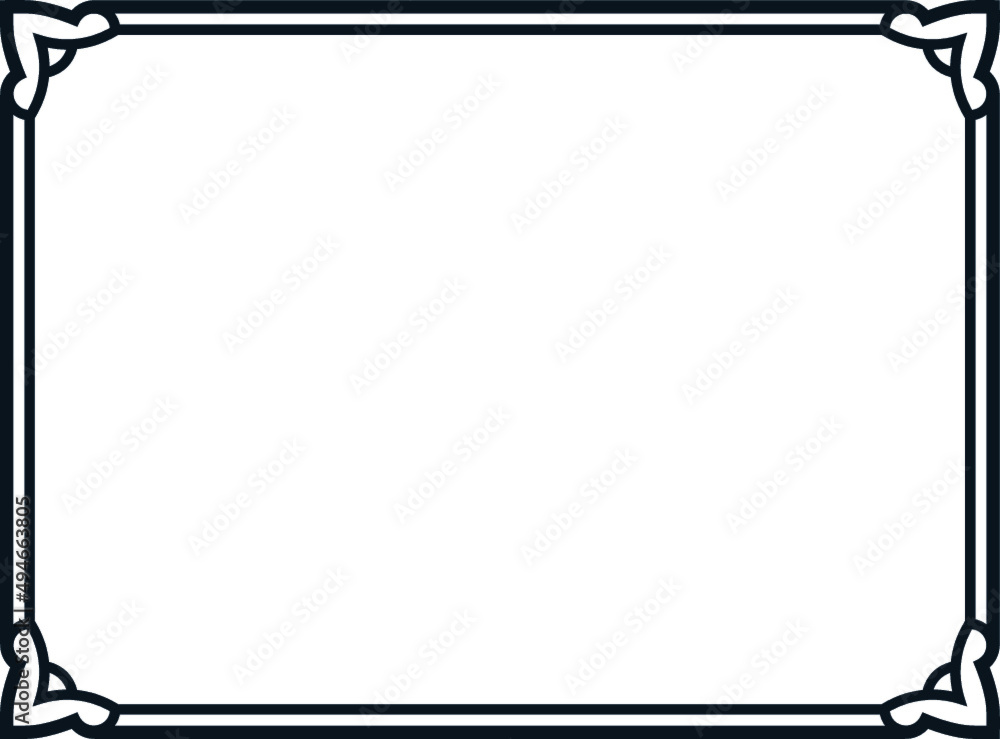 Border frame. Vector frame isolated on white background Border frame. Vector frame isolated on white background