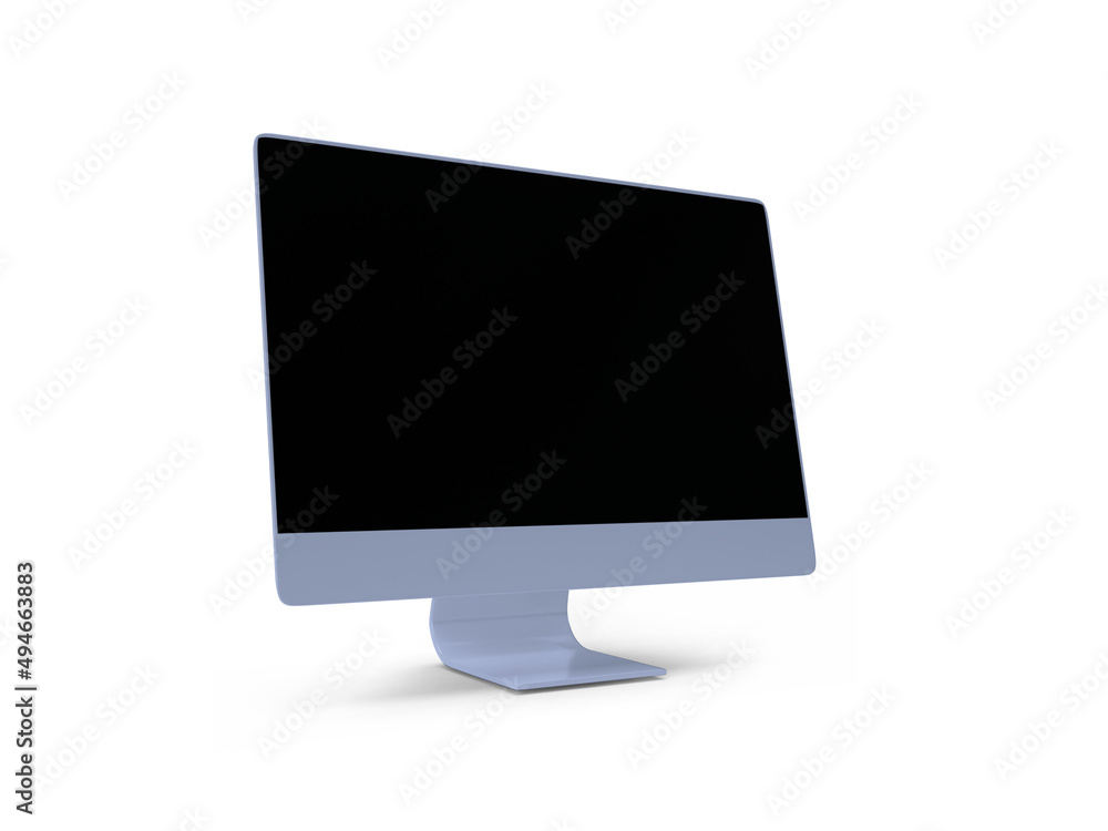 Desktop Computer 3D Illustration Mockup Scene Desktop Computer 3D Illustration Mockup Scene