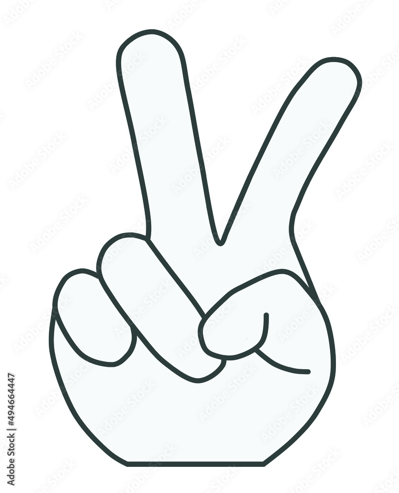 Clip art of scissors hand sign Clip art of scissors hand sign