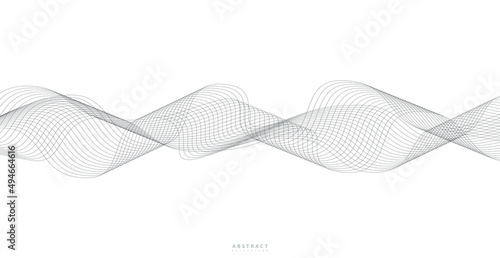 Abstract wavy stripe. Wave line art, Curved smooth design. Vector illustration EPS 10.