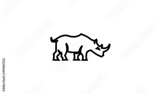 silhouette of rhino