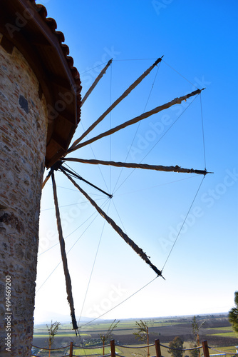 Traditional windmill, windmill, architectural stone mill. Turkey photo