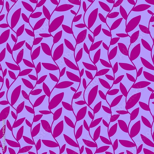 Seamless leaves and branches pattern for fabrics and textiles and cards and linens and wrapping paper