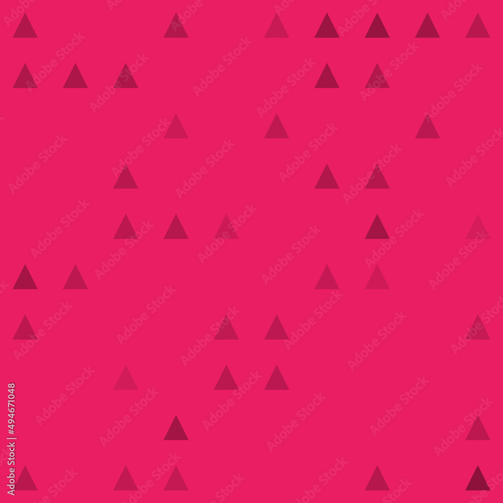 Abstract seamless geometric pattern. Mosaic background of black triangles. Evenly spaced big shapes of different color. Vector illustration on pink background Abstract seamless geometric pattern. Mosaic background of black triangles. Evenly spaced big shapes of different color. Vector illustration on pink background