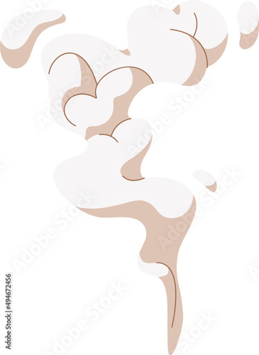 Abstract Smoke or Air Trail Cartoon Illustration