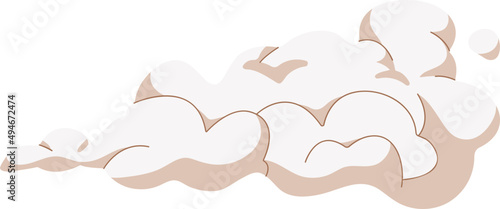 Smoke or Steam Cloud Icon Cartoon Illustration