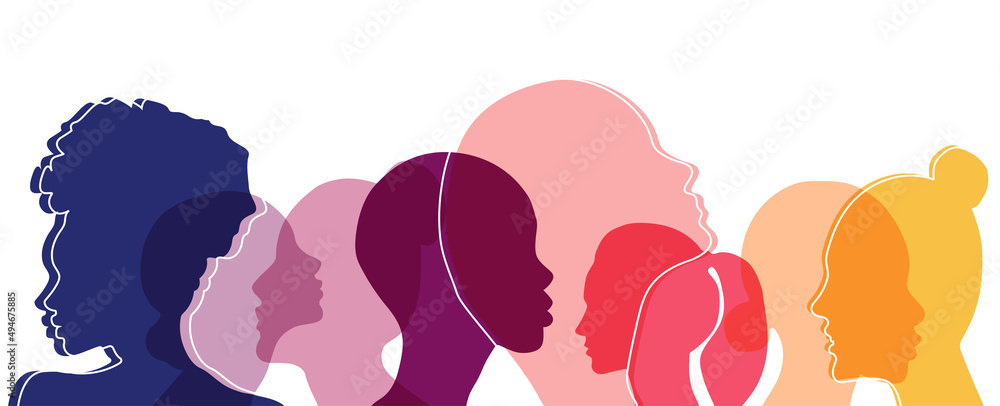 Women silhouette head isolated. Stock Vector | Adobe Stock