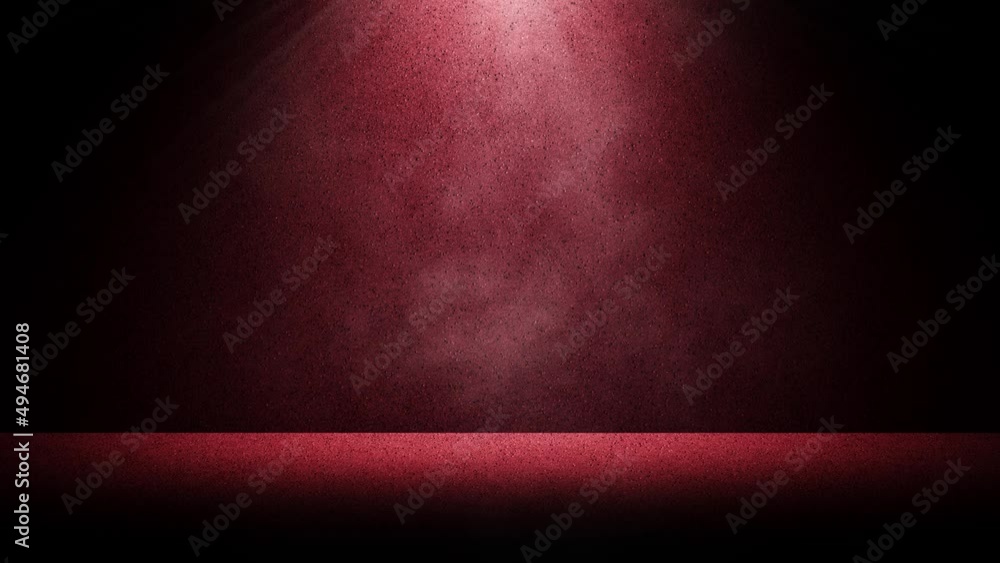 Spinning beams from a lamp and fog swirling in a gloomy dark red room. Seamless loop animation. Spinning beams from a lamp and fog swirling in a gloomy dark red room. Seamless loop animation.