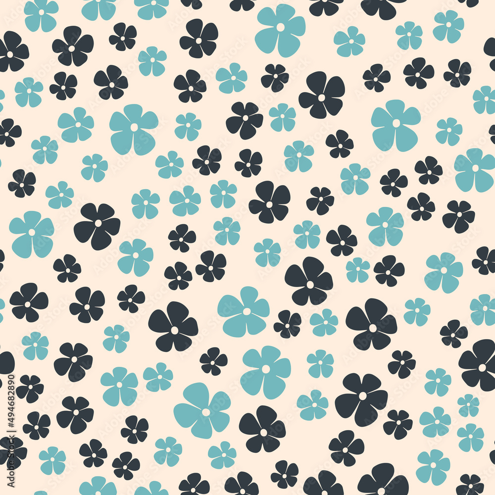 Fototapeta premium Seamless bright floral pattern. Great for fabric, textile. Vector illustration.