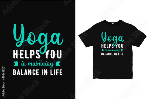 Yoga day Typography T-shirt design, Yoga shirt design vector, typography tee design 