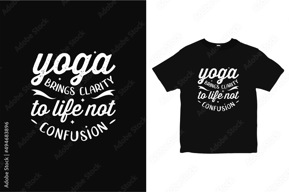 Yoga brings clarityT-shirt design, Yoga shirt design vector, typography tee design Yoga brings clarityT-shirt design, Yoga shirt design vector, typography tee design