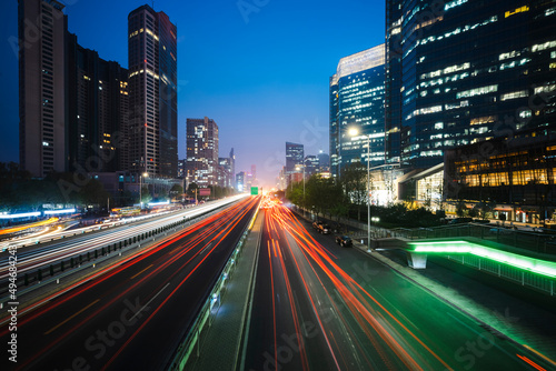 Urban Night View Road