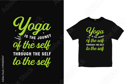 Typography Yoga T-Shirt Design vector, Yoga day Quotes Shirt design 