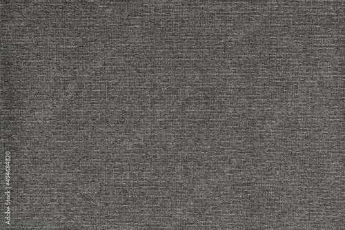 Gray with black melange cotton with polyester fabric texture. Macro.