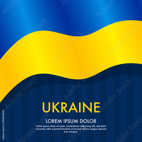Card with ukrainian flag concept background with space for text