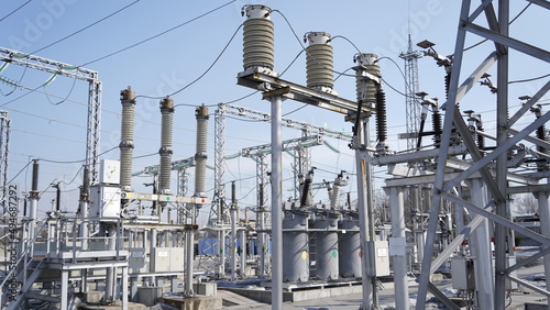 Electrical substation - electrical installation. Reception, conversion and distribution of electrical energy, transformers and other converters of electrical energy. 